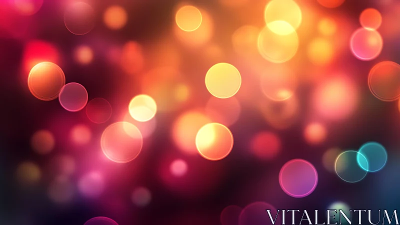 Vibrant multicolored bokeh lights abstract digital background.
