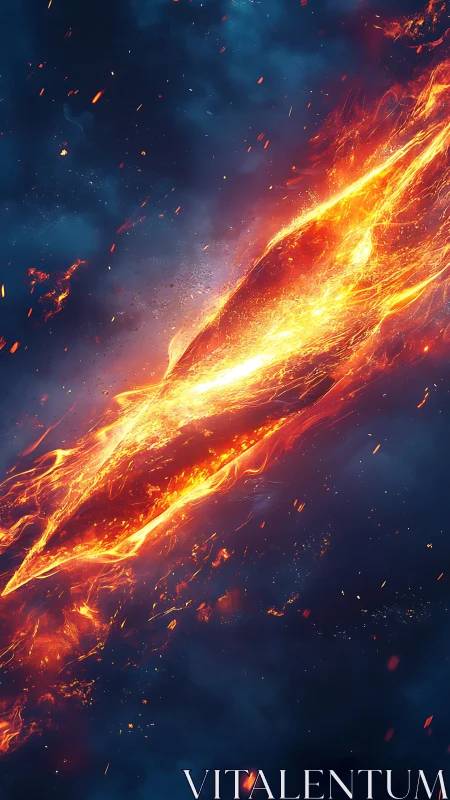 Blazing Energy Stream Cuts Through Darkness