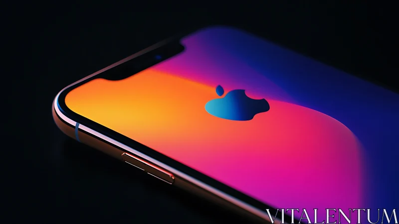 Apple iPhone with gradient display rendering.