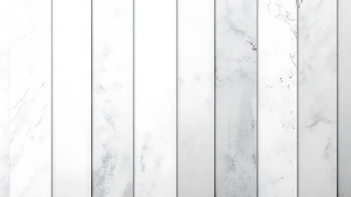 White vertical marble panels with subtle gray veining pattern.