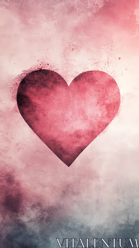 A Heart Blooms in Watercolor Passion and Romance.