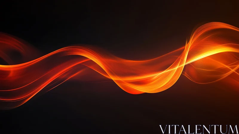 Flowing Energy Wave in Warm Color Motion.