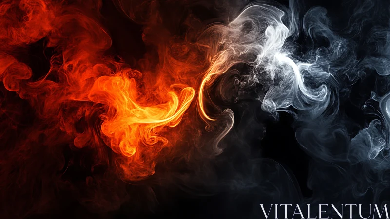 Fire and Ice Convergence: Luminous Elemental Collision.