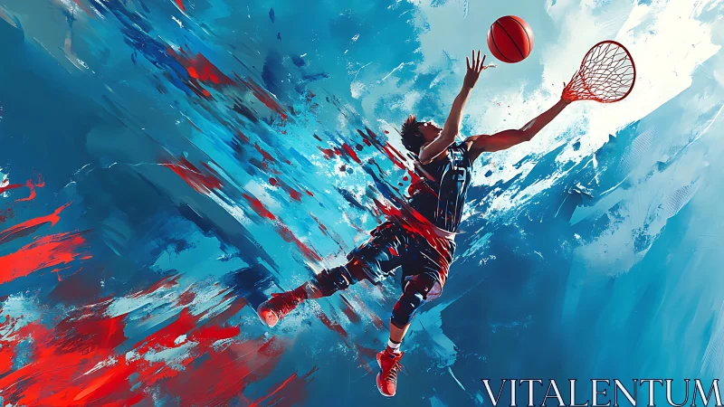 Sky-slicing hoop flight in a storm of electric color.