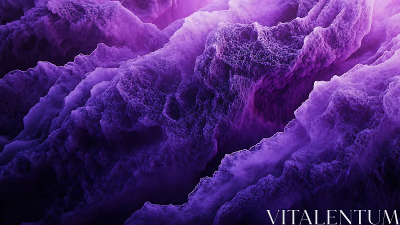 Purple volumetric terrain shows dense fractal ridge structures