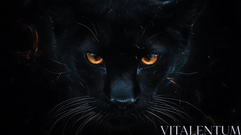 Black Panther's Piercing Golden Gaze.