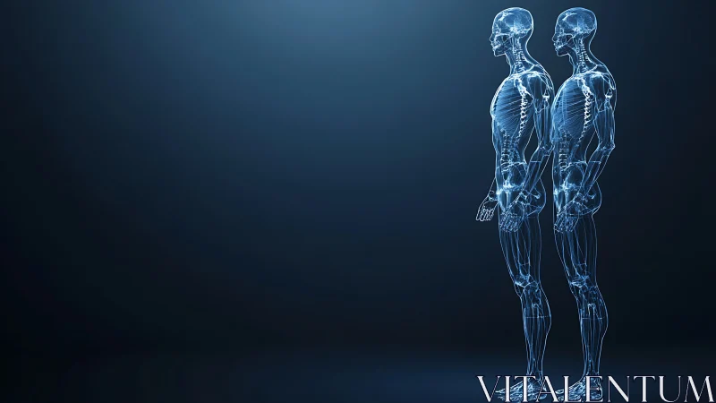 Transparent human body render shows full skeletal structure