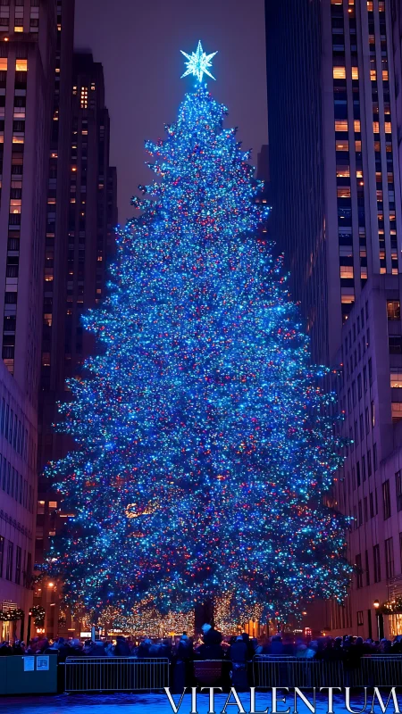 Glowing city Christmas tree brings winter magic to the plaza