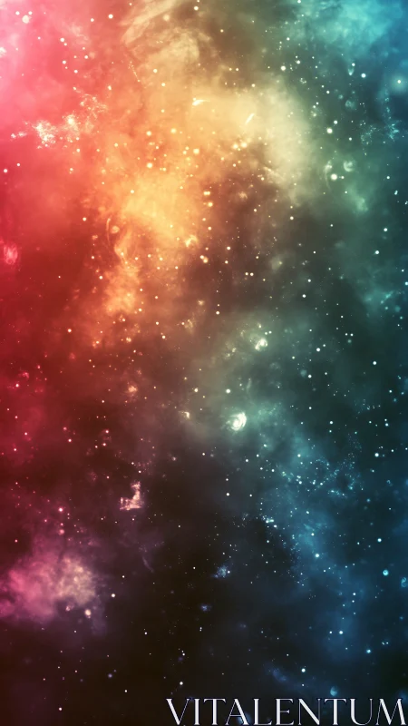 Prismatic nebula drift painting a cosmic lullaby sky.