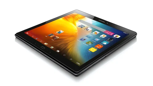 Modern Tablet Device with Glowing Light Effect Display