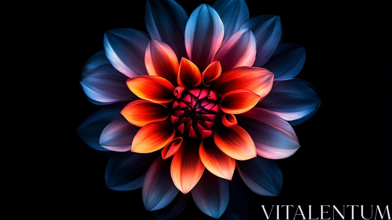 Neon Dahlia with Chromatic Gradient Petals.