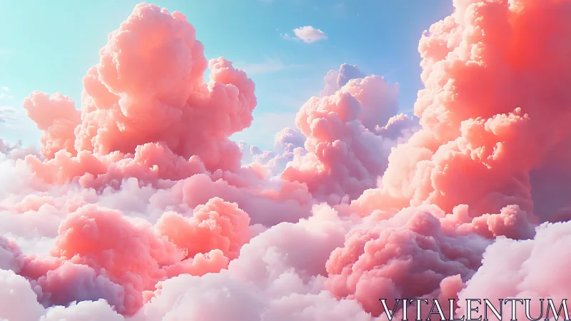 Cotton candy cloud kingdoms glowing in sugared daylight.