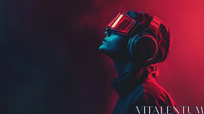 Neon dreamer leans into the glow of impossible soundscapes