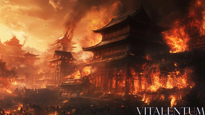 Ancient Dynasty Palace Engulfed in Catastrophic Inferno.