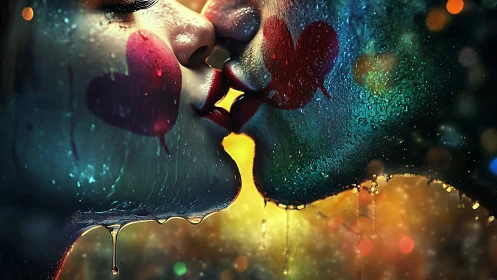 Luminous chromatic abstraction with prismatic particle suspension and intimate scale.