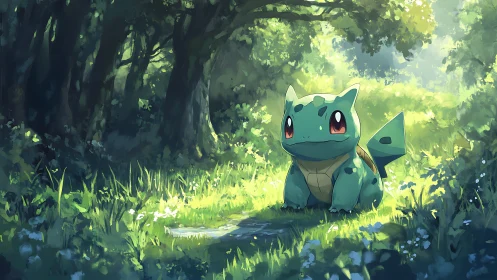 Gentle forest creature pauses in a sunlit meadow clearing