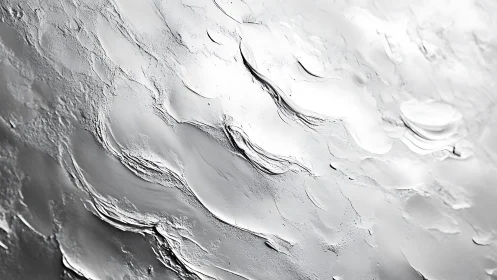 Abstract textured white paint surface with flowing brush strokes.