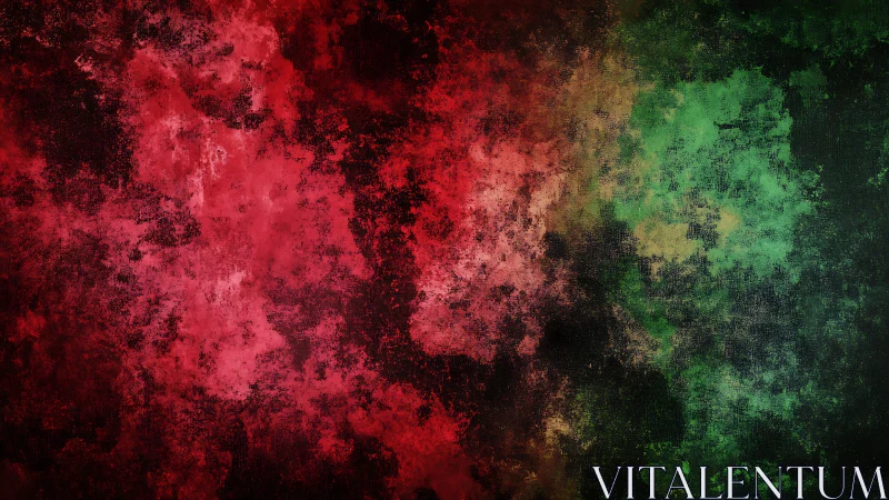 Red and green abstract texture with grunge gradient field.