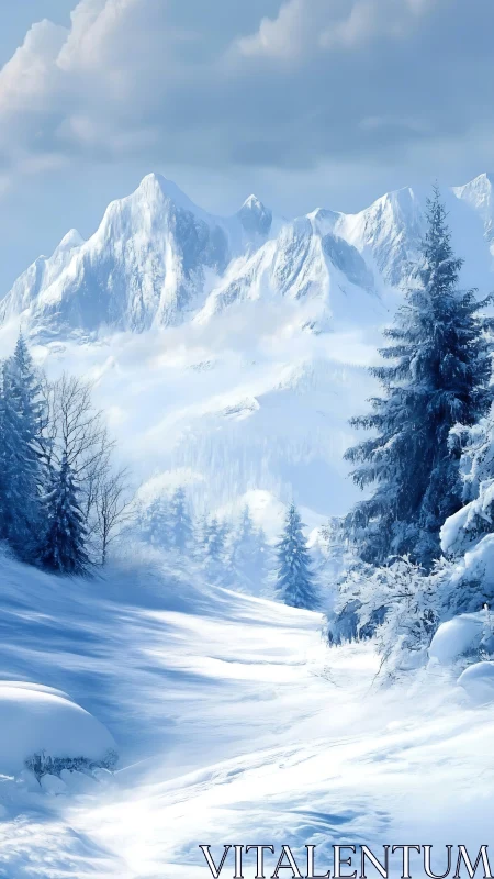 High-contrast alpine snowfield under cool diffuse winter lighting