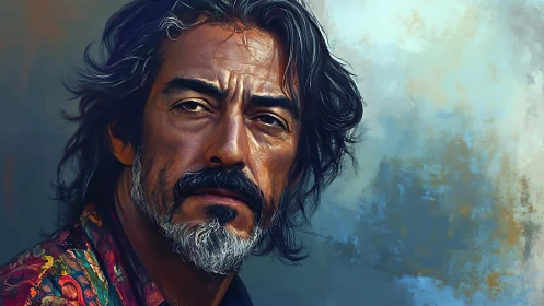 Expressive digital portrait studies weathered male face realism