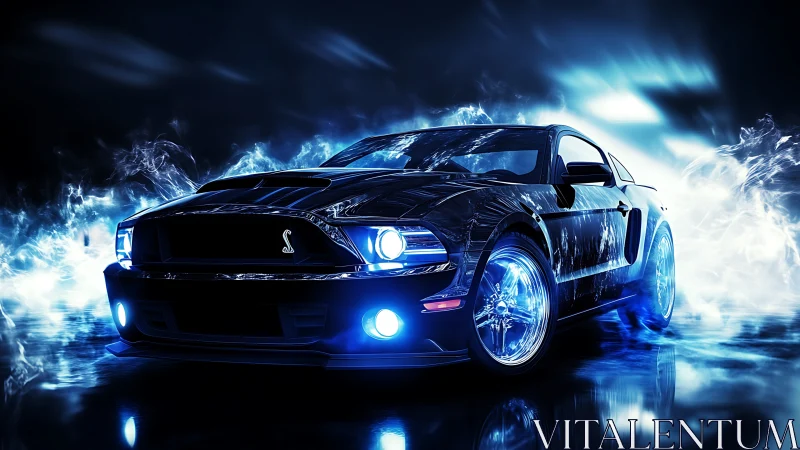 Luminescent muscle coupe in high-energy spectral motion.