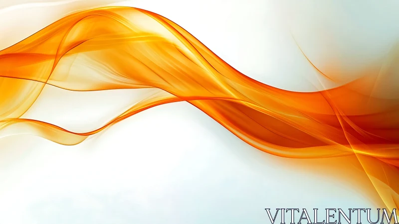 Sunlit Amber Ribbon Surfing Across a Quiet White Sky.