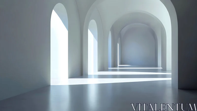 Nested Arch Corridors: Recursive Orthogonal Geometry with Volumetric Light Casting