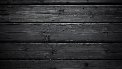 Horizontal black stained timber planks display uniform grain and gloss