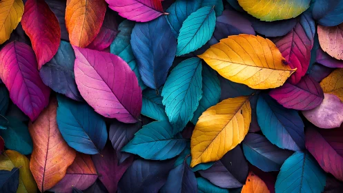 Color-drenched autumn leaves in a cozy abstract tapestry.