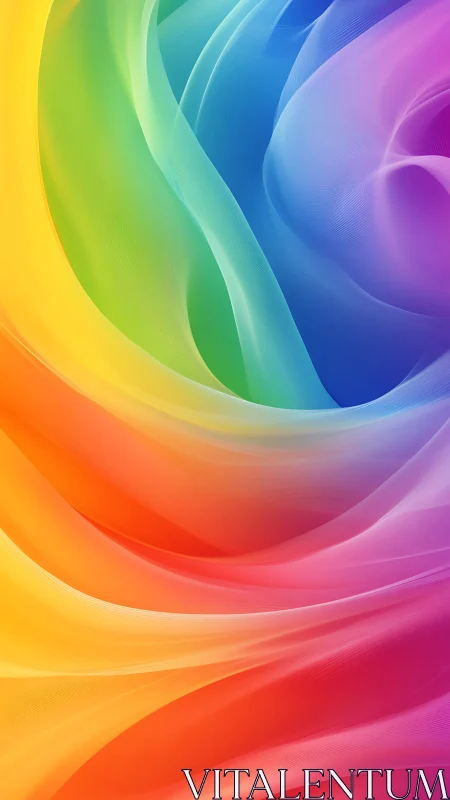 Vivid abstract rainbow waves with smooth flowing gradients.