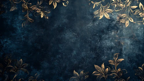 Midnight velvet backdrop crowned with gilded floral whispers.
