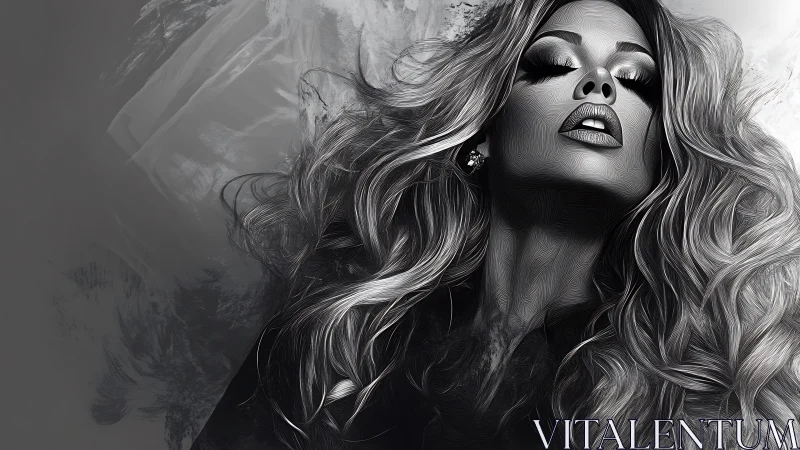 Powerful monochrome portrait celebrates bold feminine drama