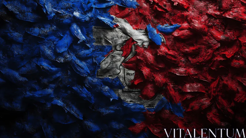 Bold split-color abstract texture celebrates vivid contrast