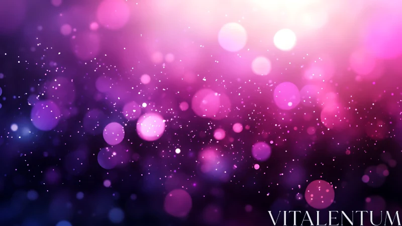 Vibrant purple and pink bokeh abstract background with glowing lights.