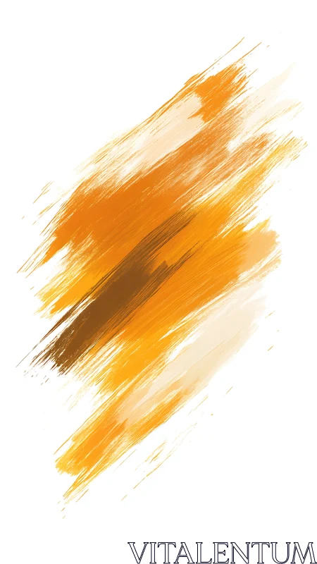 Diagonal orange brushstrokes on white digital background.