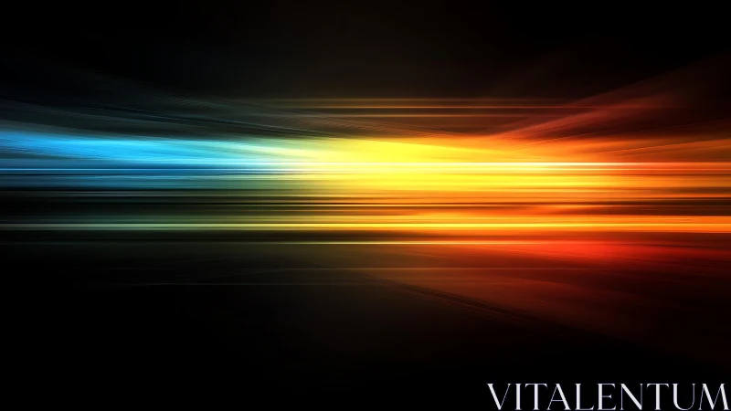 Vivid horizontal light streaks in digital abstract style.