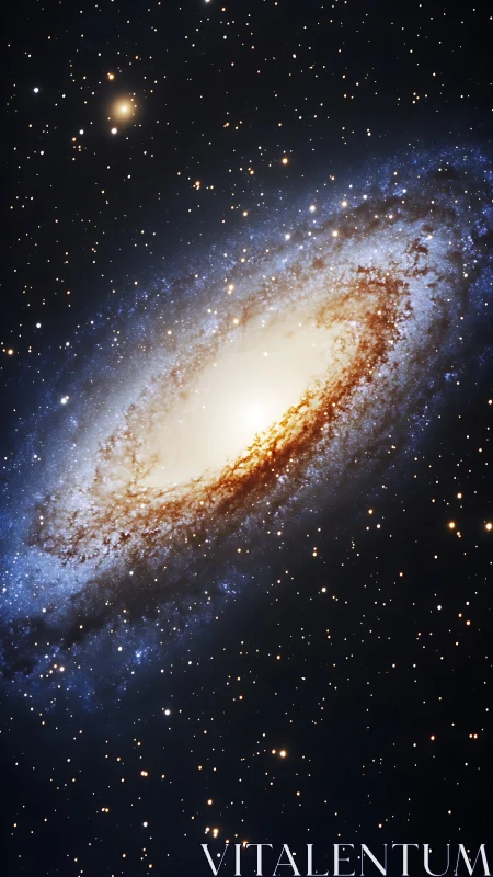 Spiral galaxy viewed edge-on with dense central star field