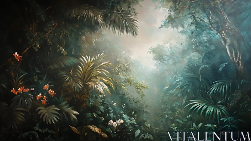 Tropical Forest Sanctuary: Luminous Canopy.