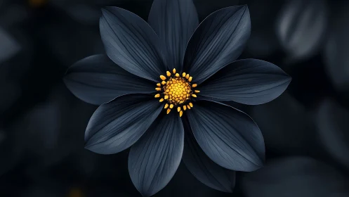 Dark Bloom: Nature's Midnight Flower.