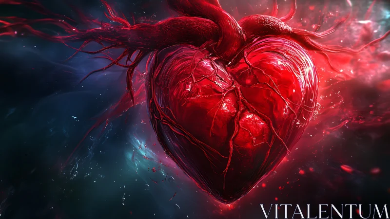 Radiant Heart Anatomy Digital Sculpture