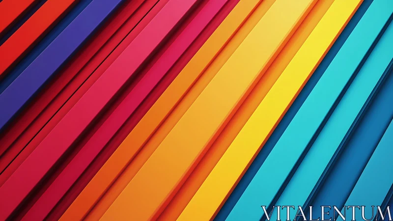 Diagonal neon color stripes create bold geometric motion