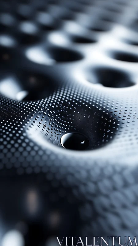 Parametric metallic surface with droplet in micro-dimpled cavity