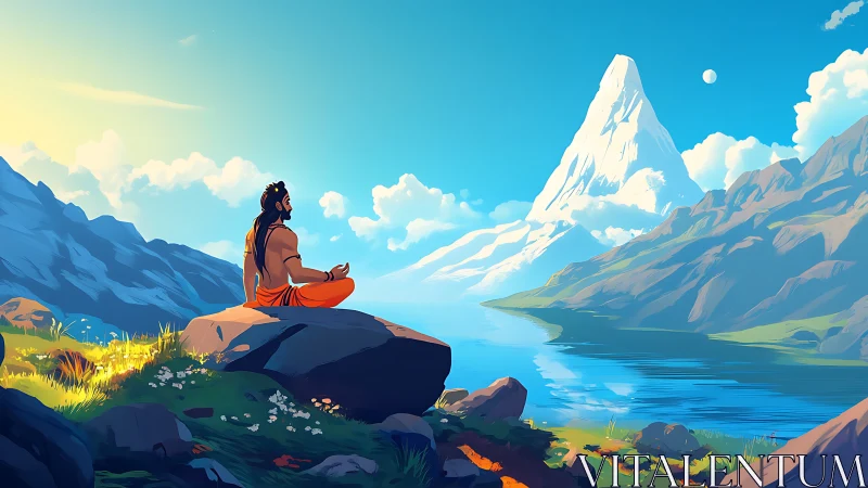 Mountain-side meditation welcomes a calm, sunlit escape