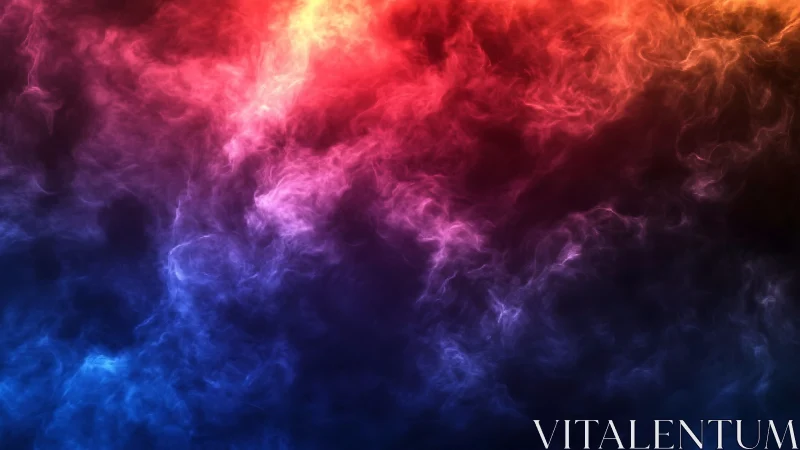 Chromatic nebula gradient with turbulent vapor structure.