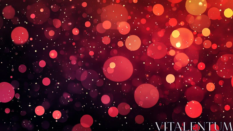 Vibrant Red and Orange Bokeh Light Abstract Background Design.