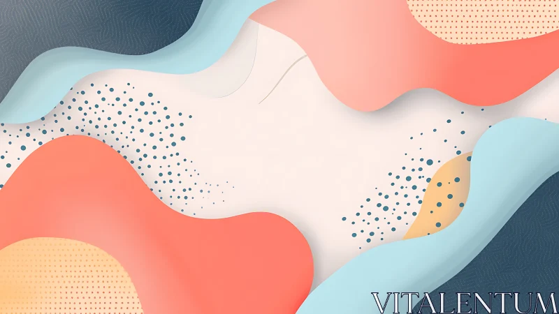 Layered pastel abstract waves with dotted gradient fields.