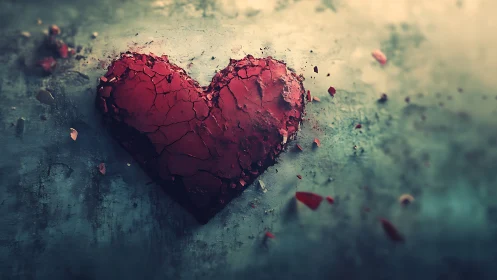 Broken Heart Dissolving in Dust and Time