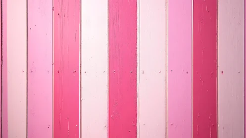 Striped pink wooden wall with soothing candy-colored charm.