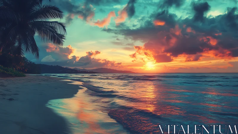 Sunset colors quietly rewind the day along a dreamy shore