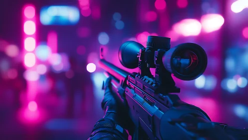 Neon Operator: Chromatic Precision in the Cyberpunk Haze.